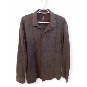 Kuhl Men's Uproar Burgundy Long Sleeve Button Down Shirt Mountains Hiking, L